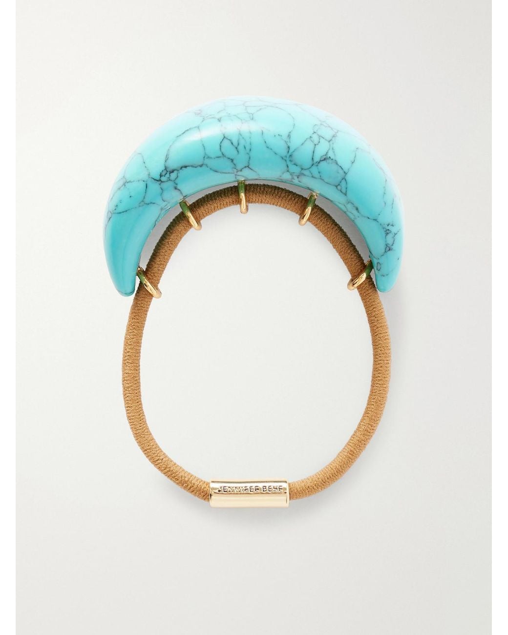 Jennifer Behr Blue Winona Resin-Embellished Hair Tie