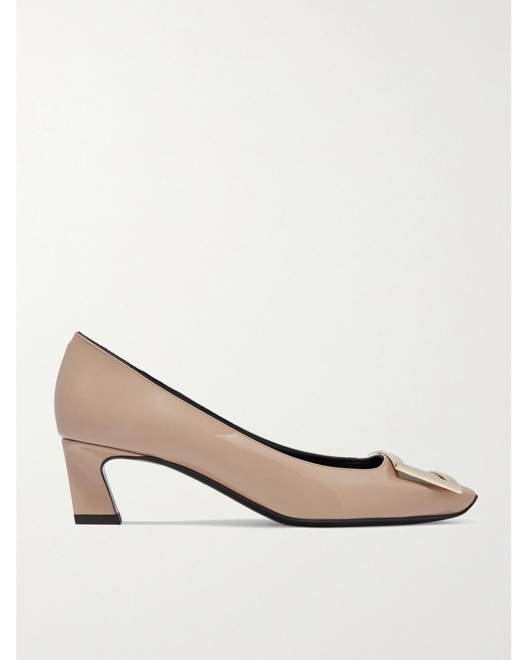 Roger Vivier White Belle Vivier Trompette 45 Patent-Leather Pumps