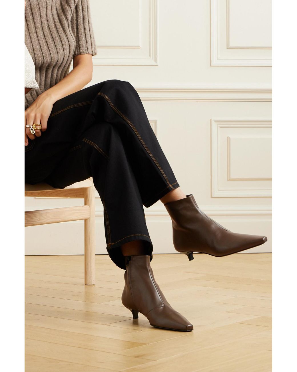 The row coco shop leather ankle boots