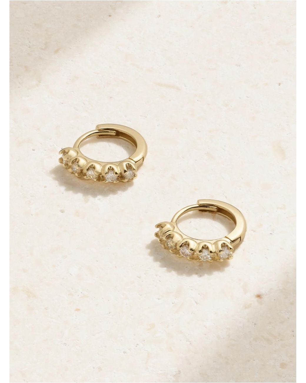 Jennifer Meyer Natural 18-Karat Diamond Hoop Earrings
