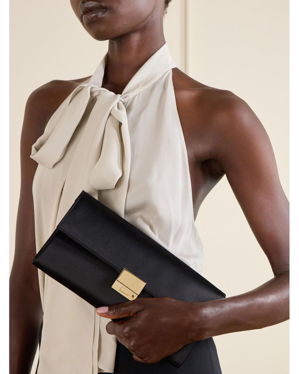 Tom Ford Black Satin Clutch