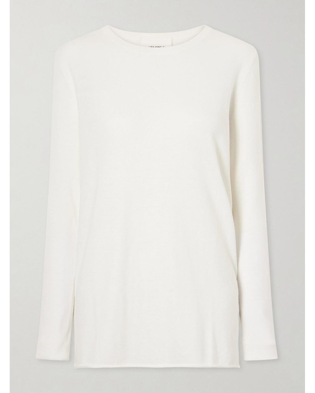 Lisa Yang White Maurie & Charlotta Cotton And Cashmere-Blend Sweater And Maxi Skirt Set