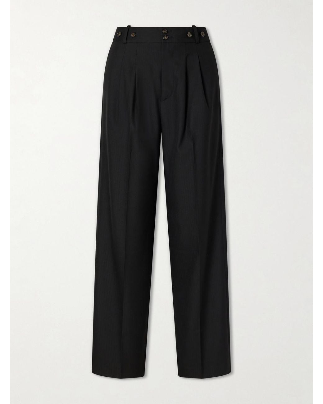 Doen Black Olivia Poplin Wide-Leg Pants