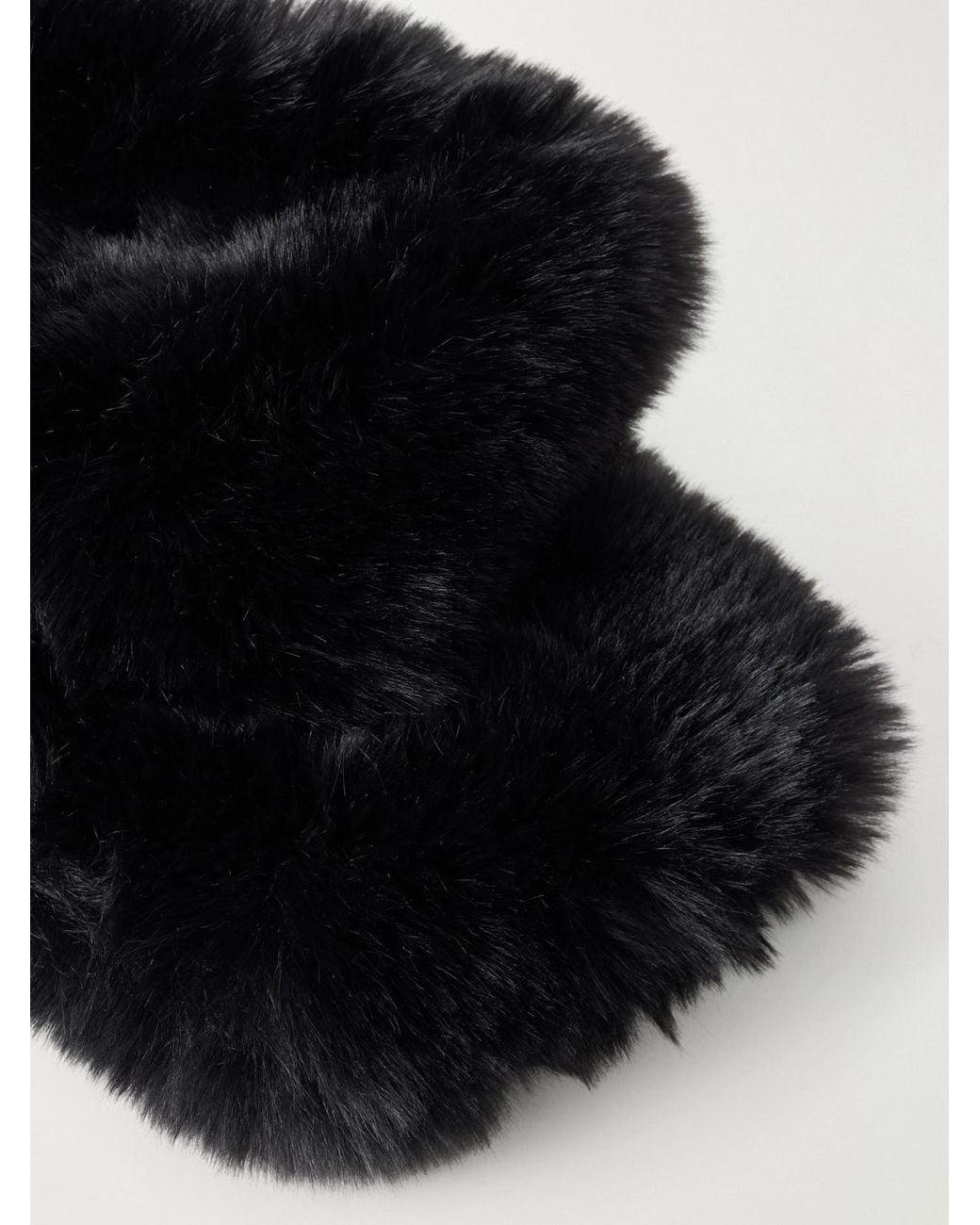 Magda Butrym Black Plush Scarf