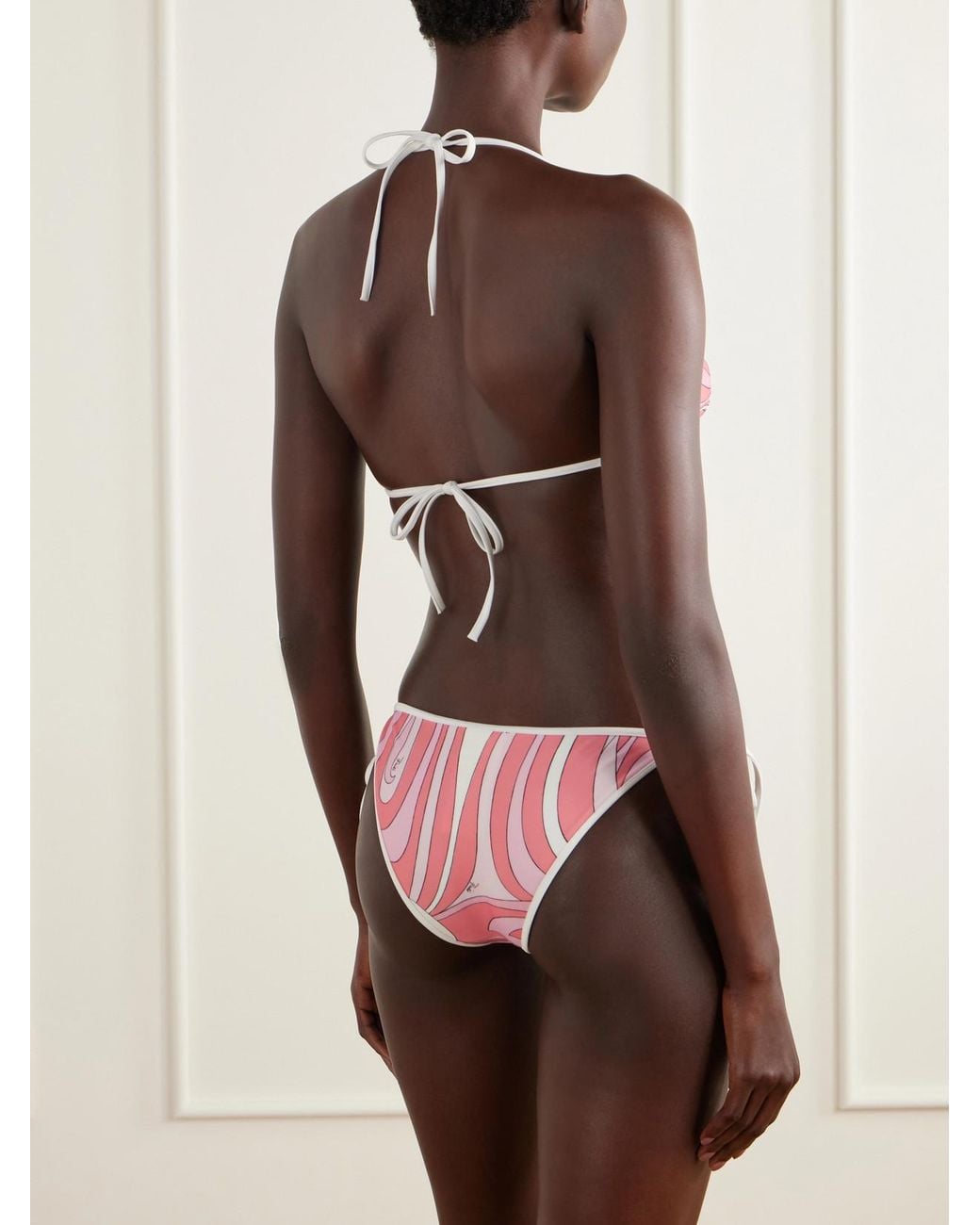 Emilio Pucci Pink Printed Bikini Top
