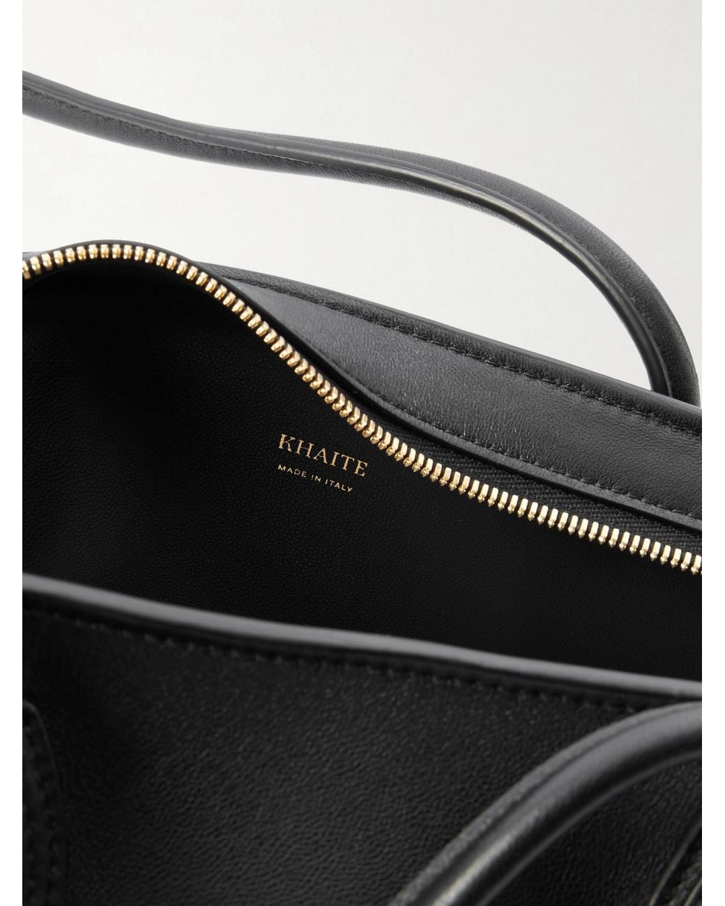 Khaite White Donna Leather Shoulder Bag