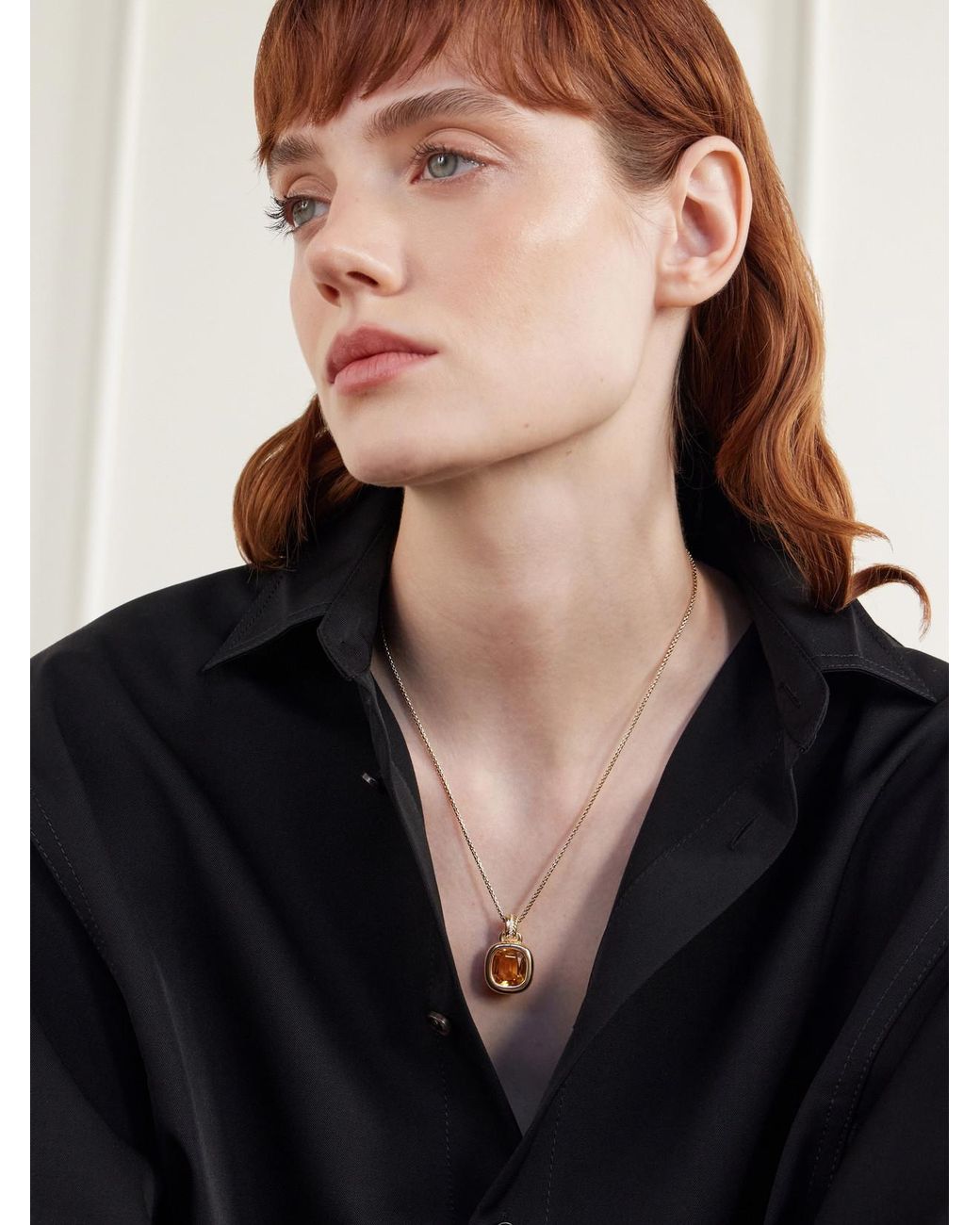 David Yurman Natural Dy Mercer 18-Karat, Citrine And Diamond Pendant