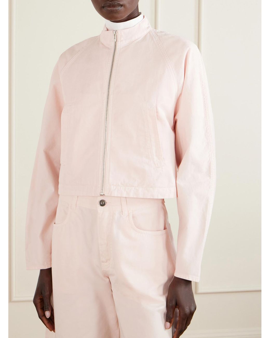Alaïa Pink Cotton Denim Jacket