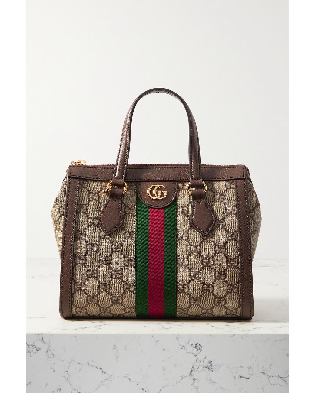 Ophidia gg supreme cloth handbag Gucci Brown in Cloth - 27464367