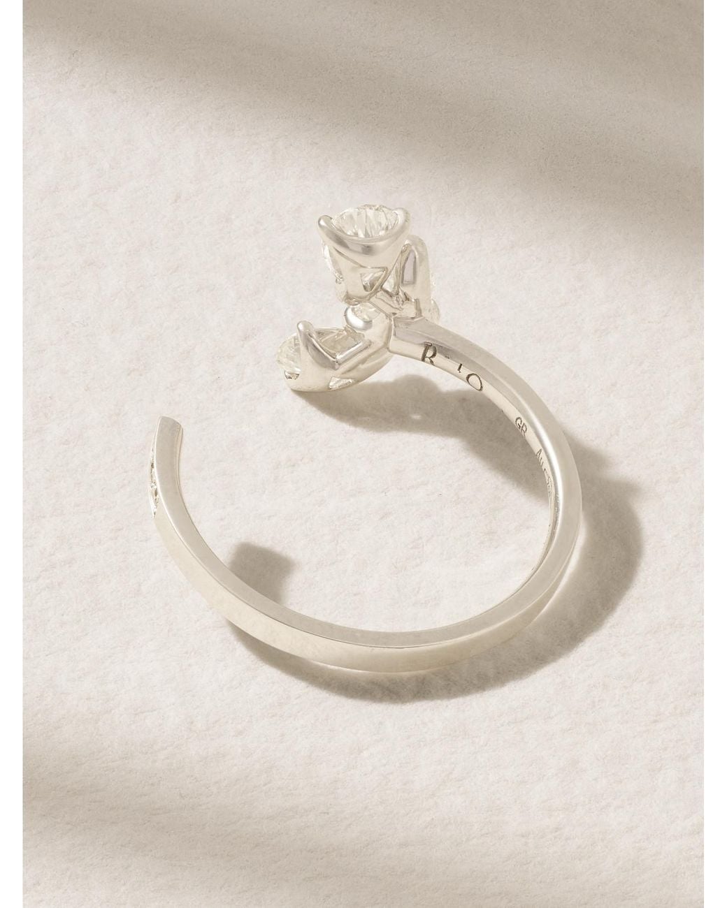 Repossi Natural Serti Sur Vide 18-Karat Diamond Ring
