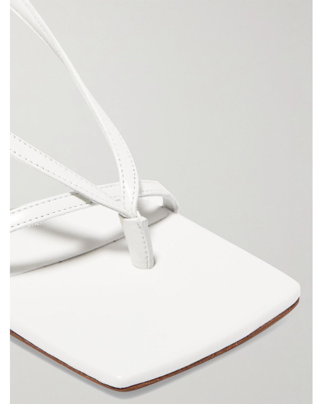 Bottega Veneta White Leather Sandals