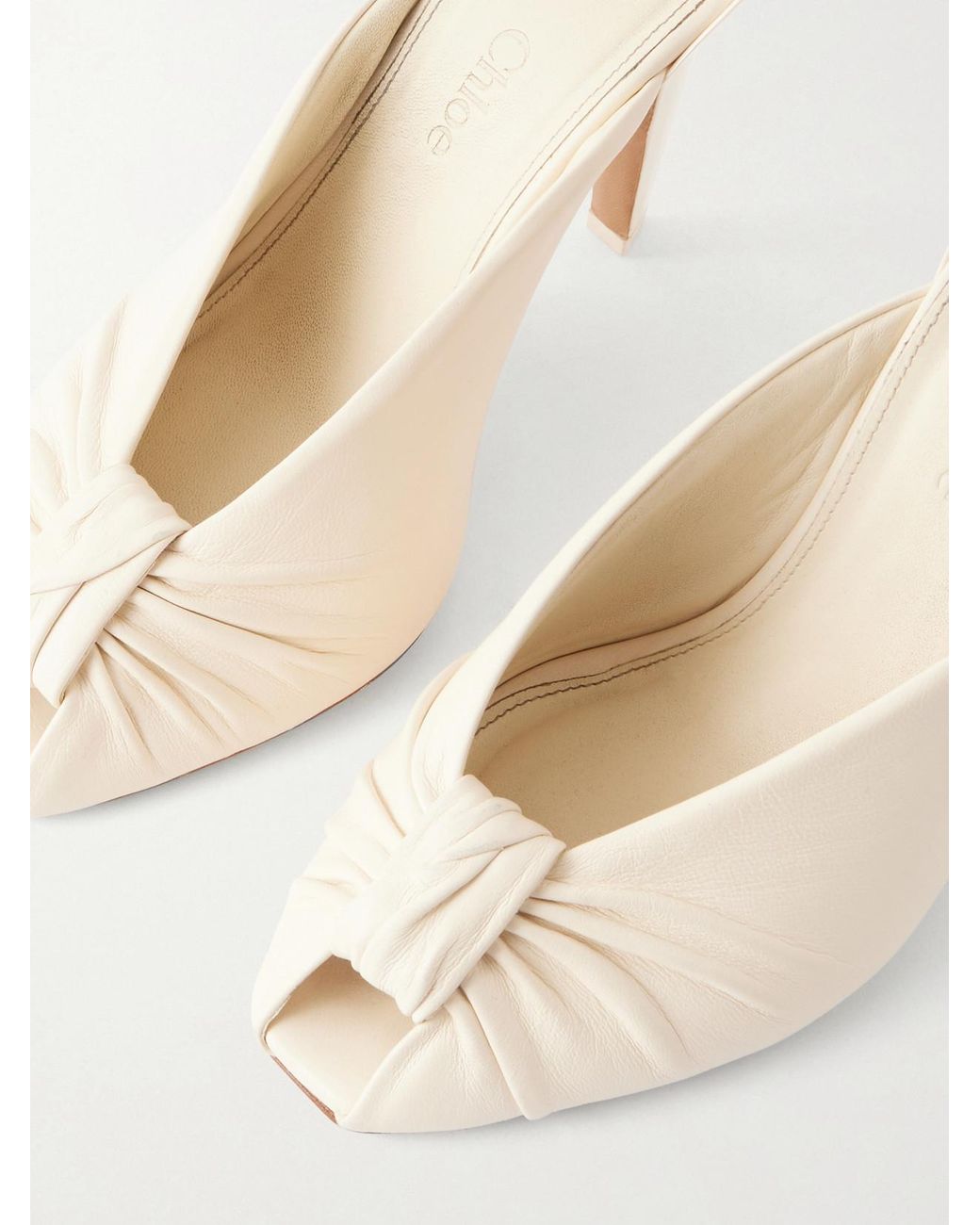Chloé Natural Suzie Leather Pumps