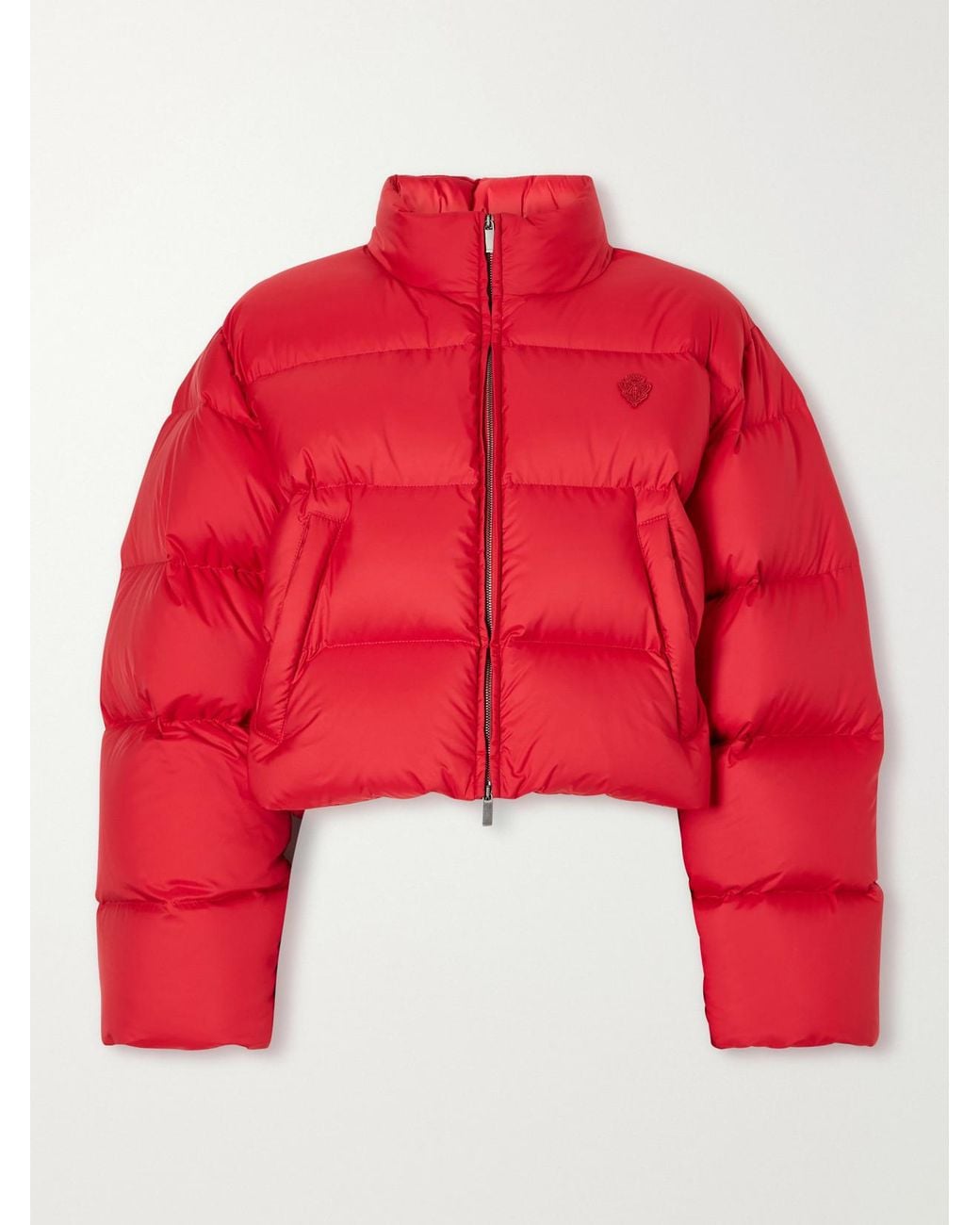 Gucci Red Cropped Shell Down Jacket