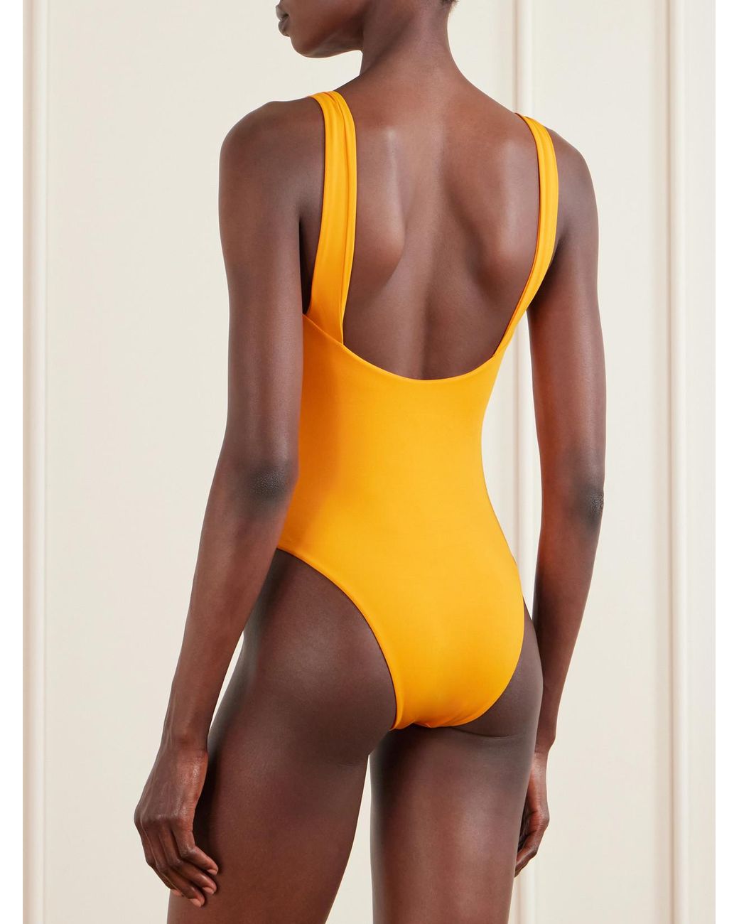 ‎Taller Marmo Orange Mini Lido Swimsuit And Fringed Pareo Set