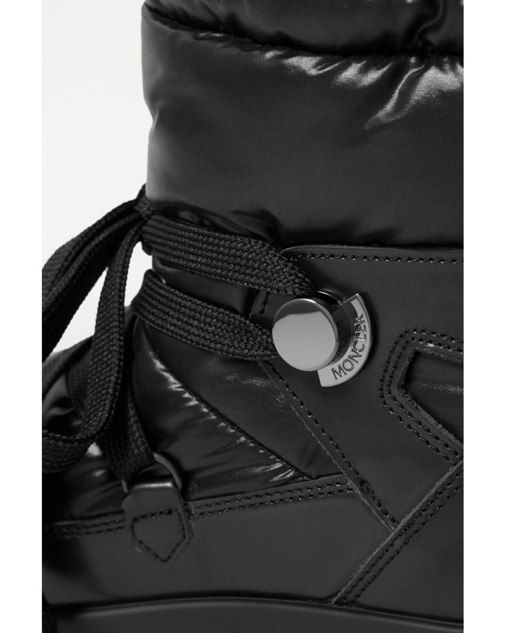Moncler Black Insolux Leather And Padded Shell Ankle Boots