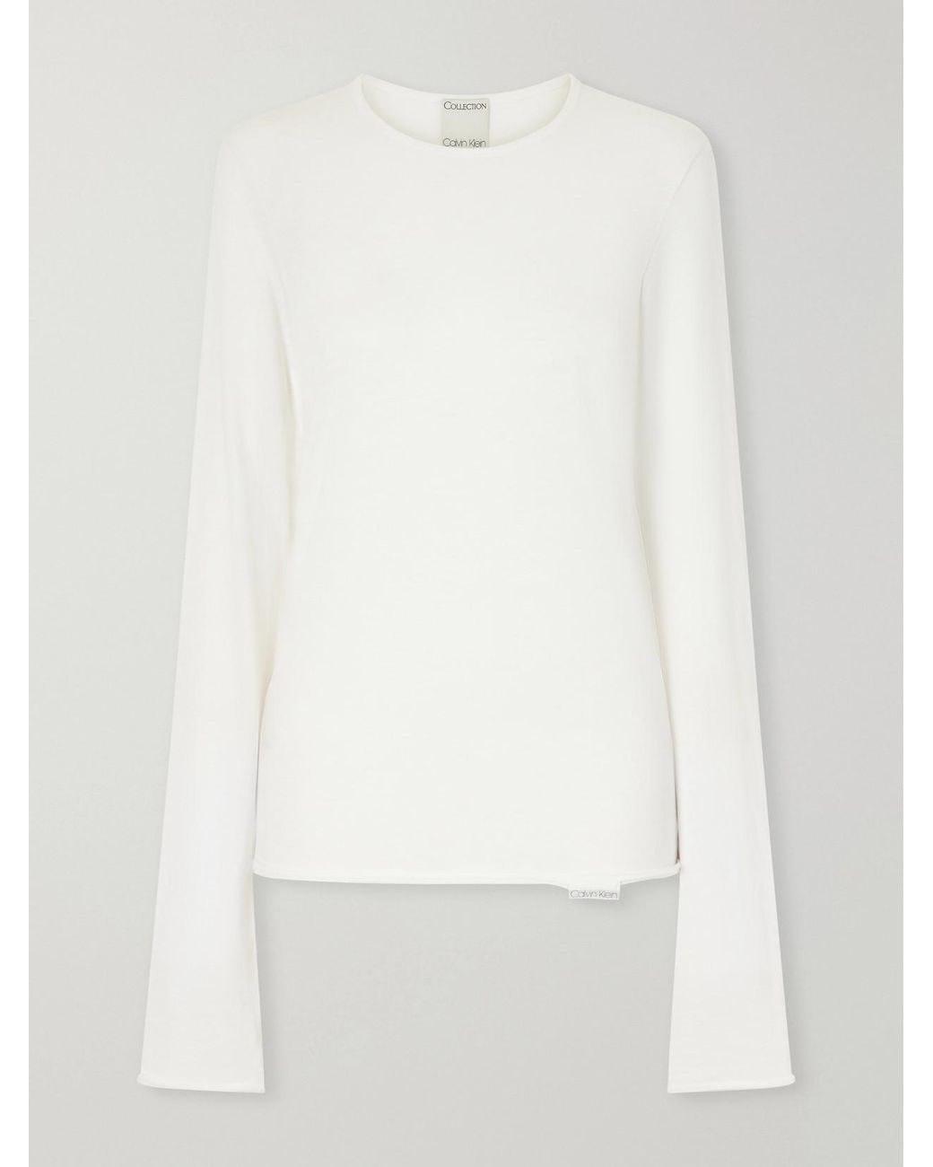 Calvin Klein White Gardénia Cotton-Jersey T-Shirt