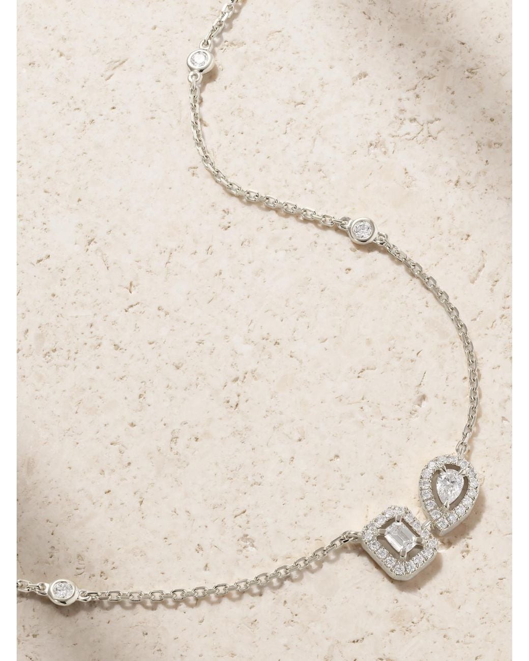 Messika Natural My Twin 18-Karat Diamond Necklace