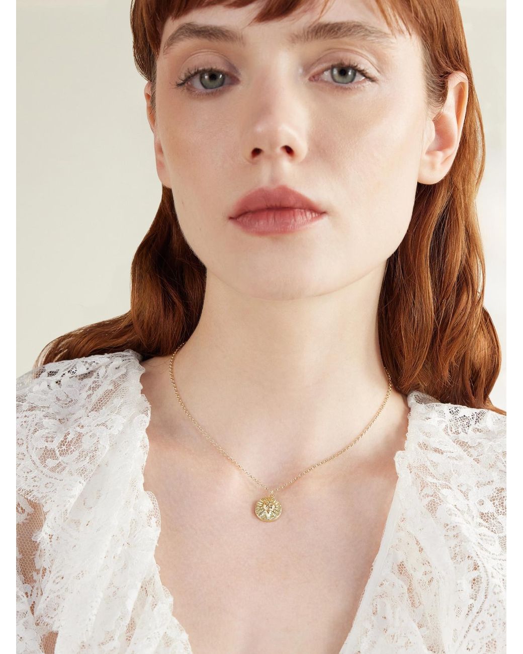 L'Atelier Nawbar Natural Little Dream Of Rays 18-Karat Pendant Necklace