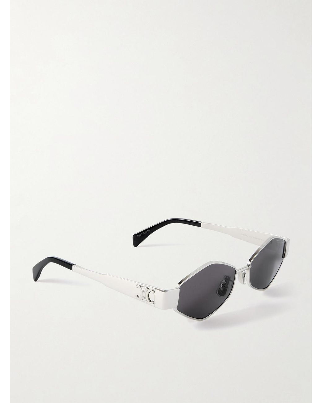 Céline Metallic Triomphe Hexagon-Frame-Tone Sunglasses