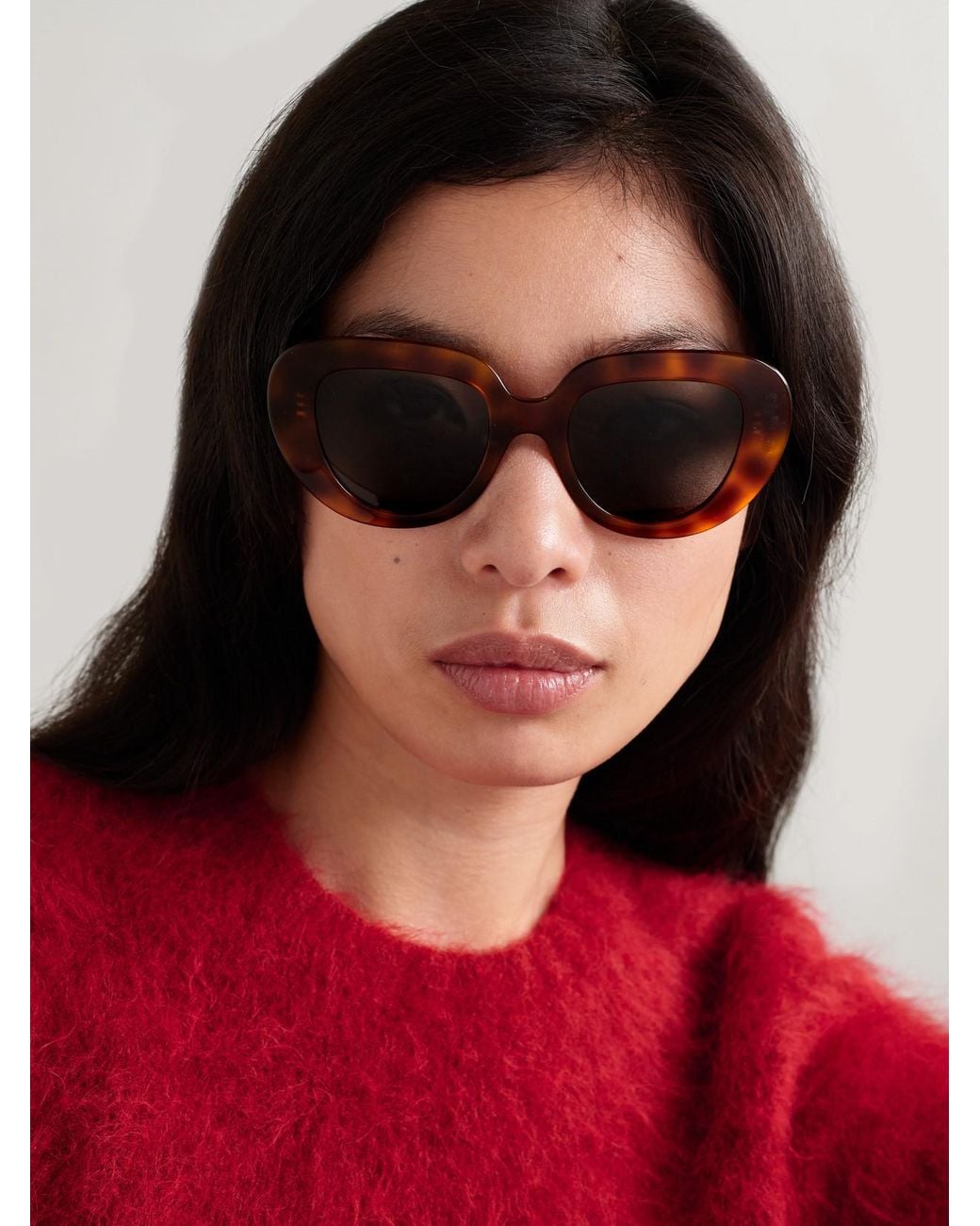 Céline Multicolor Oversized Butterfly-Frame Acetate Sunglasses