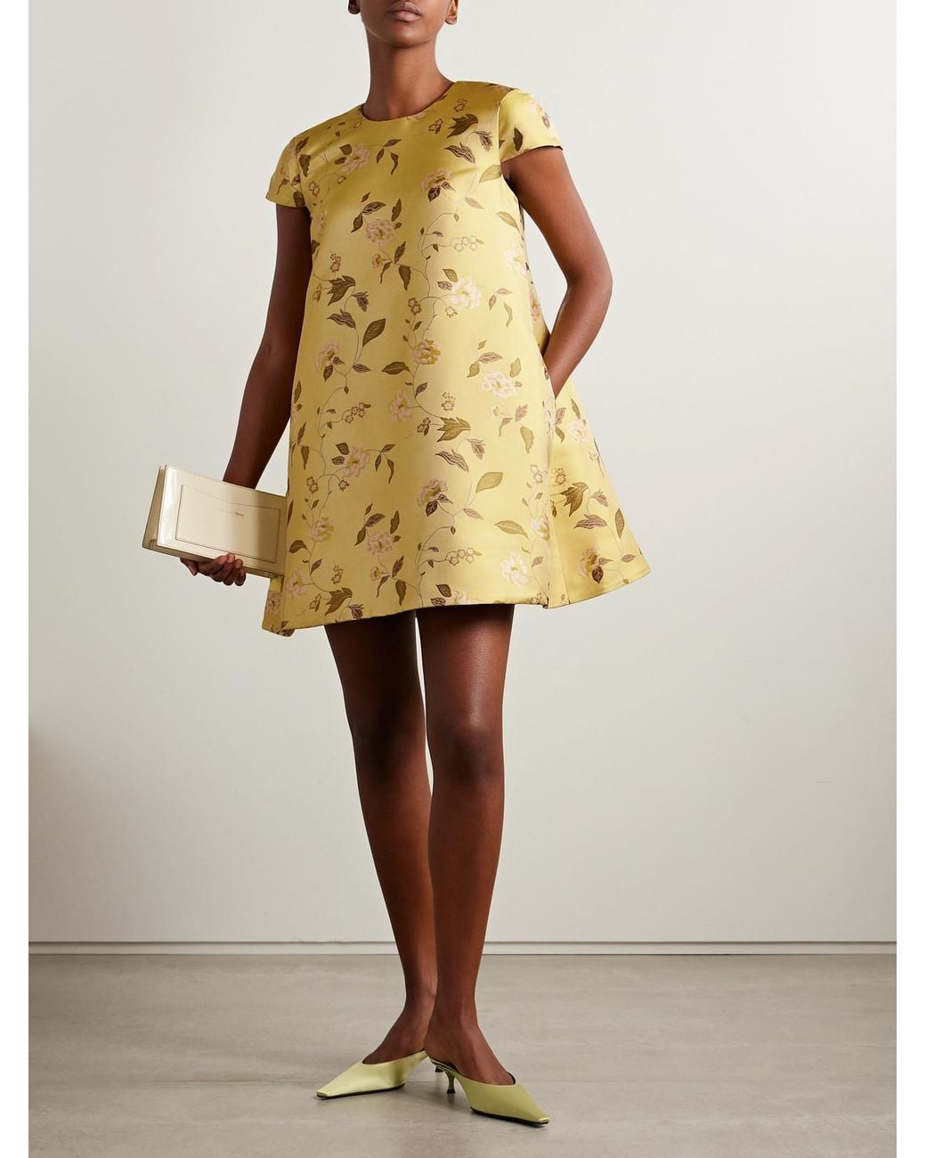 staud brown and yellow dress State of Mind Dress