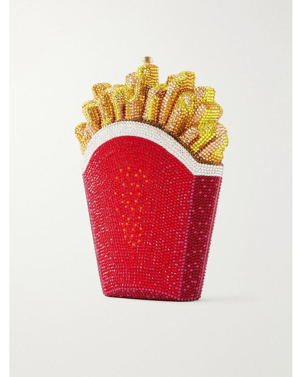 Judith Leiber Red French Fries Fresh And Hot Crystal-Embellished-Tone Clutch
