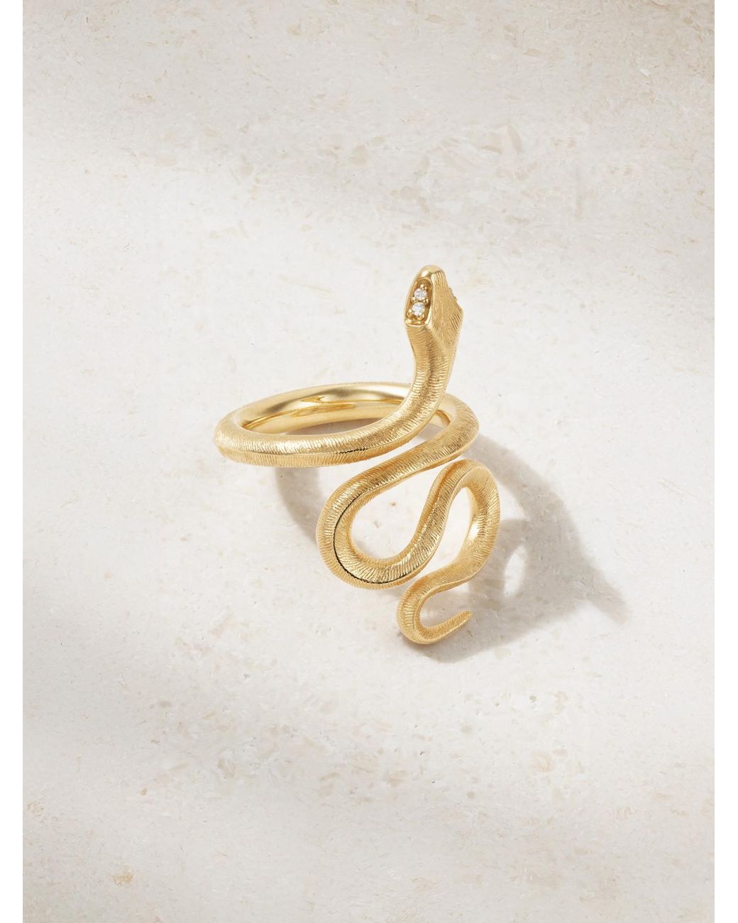 Ole Lynggaard Copenhagen White Snake Medium 18-Karat Diamond Ring