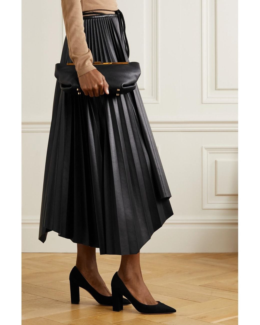 Gianvito Rossi Black Piper 85 Suede Pumps