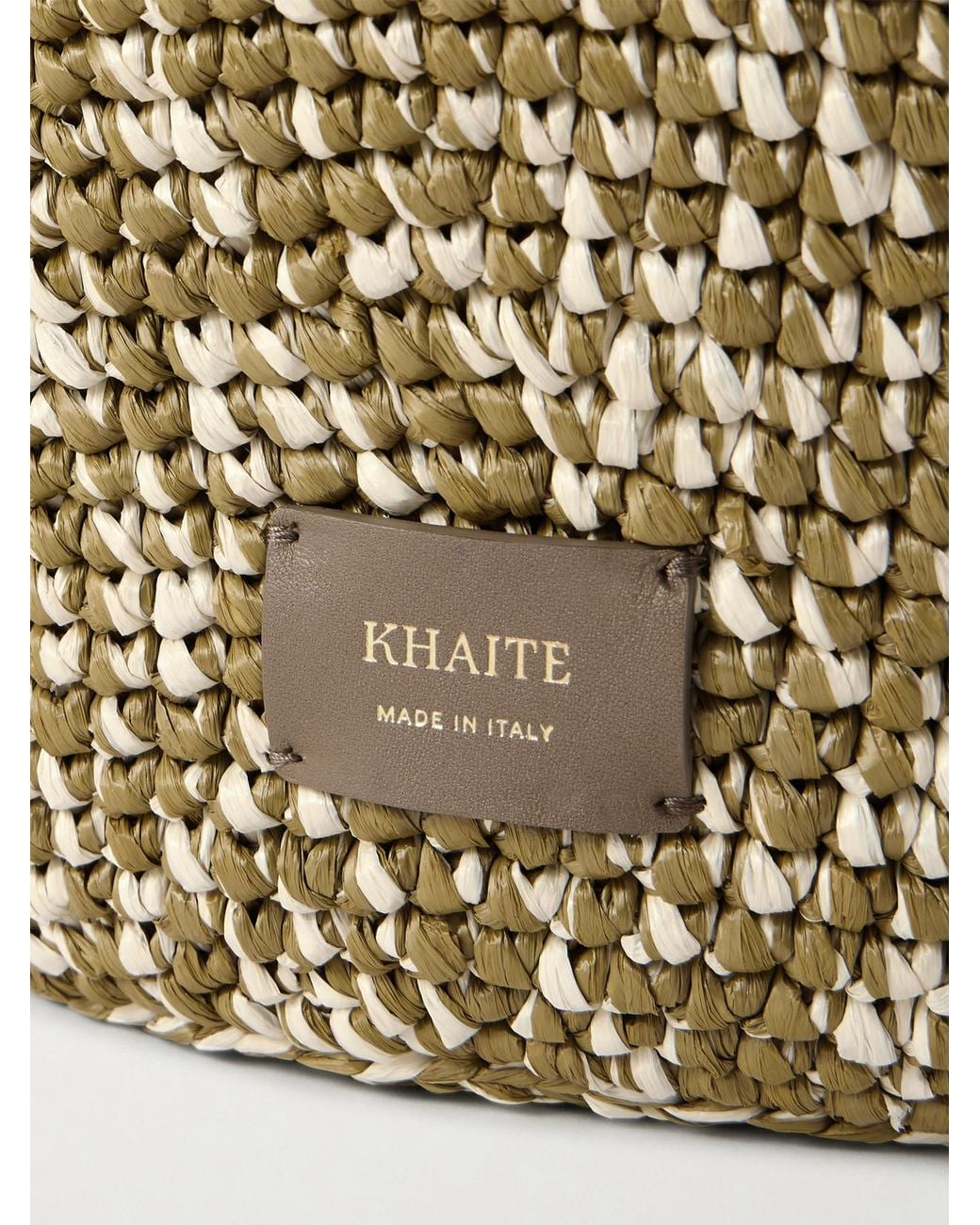 Khaite Metallic Lotus Medium Two-Tone Woven Tote