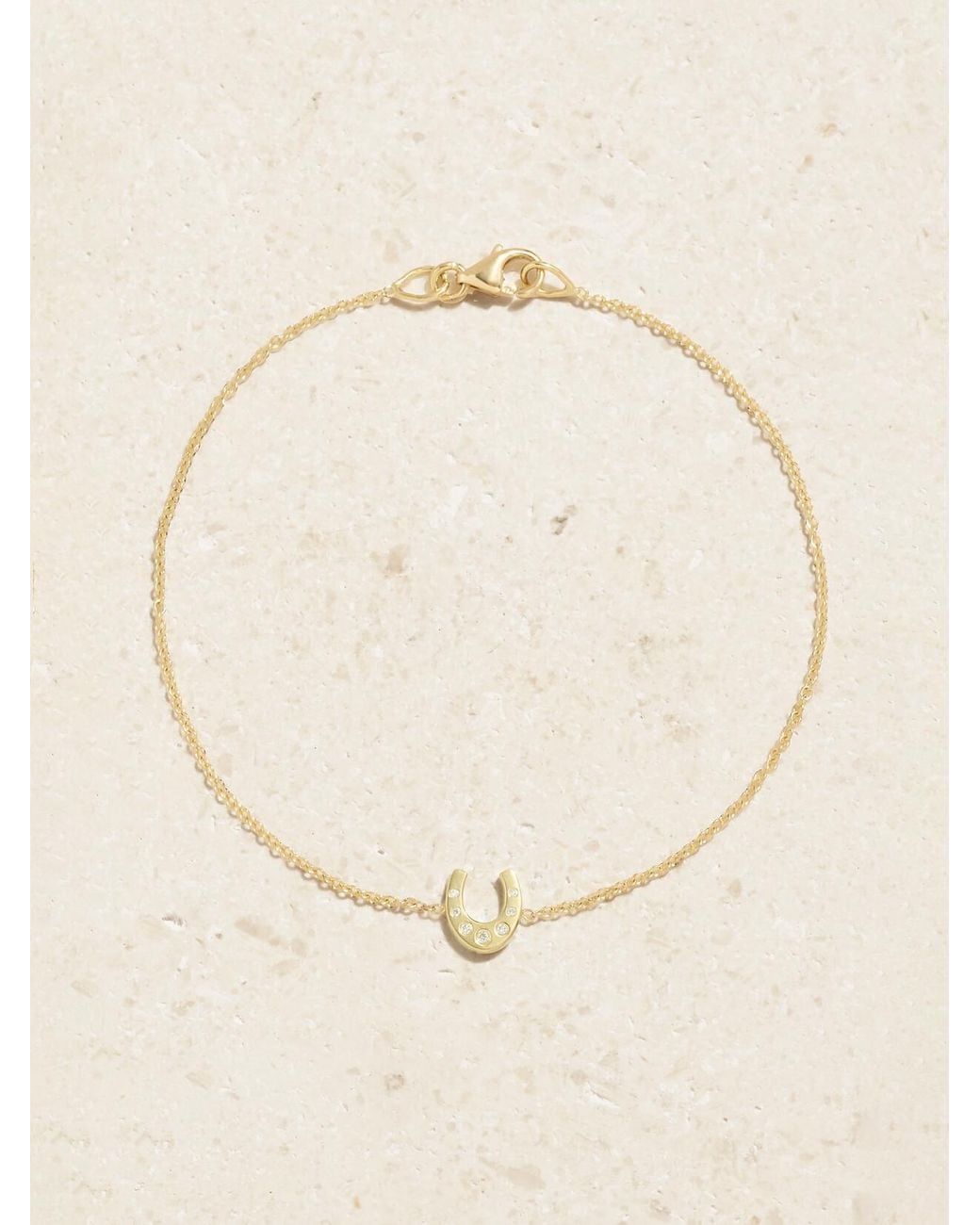 Jennifer Meyer Natural Mini Horseshoe 18-Karat Diamond Bracelet