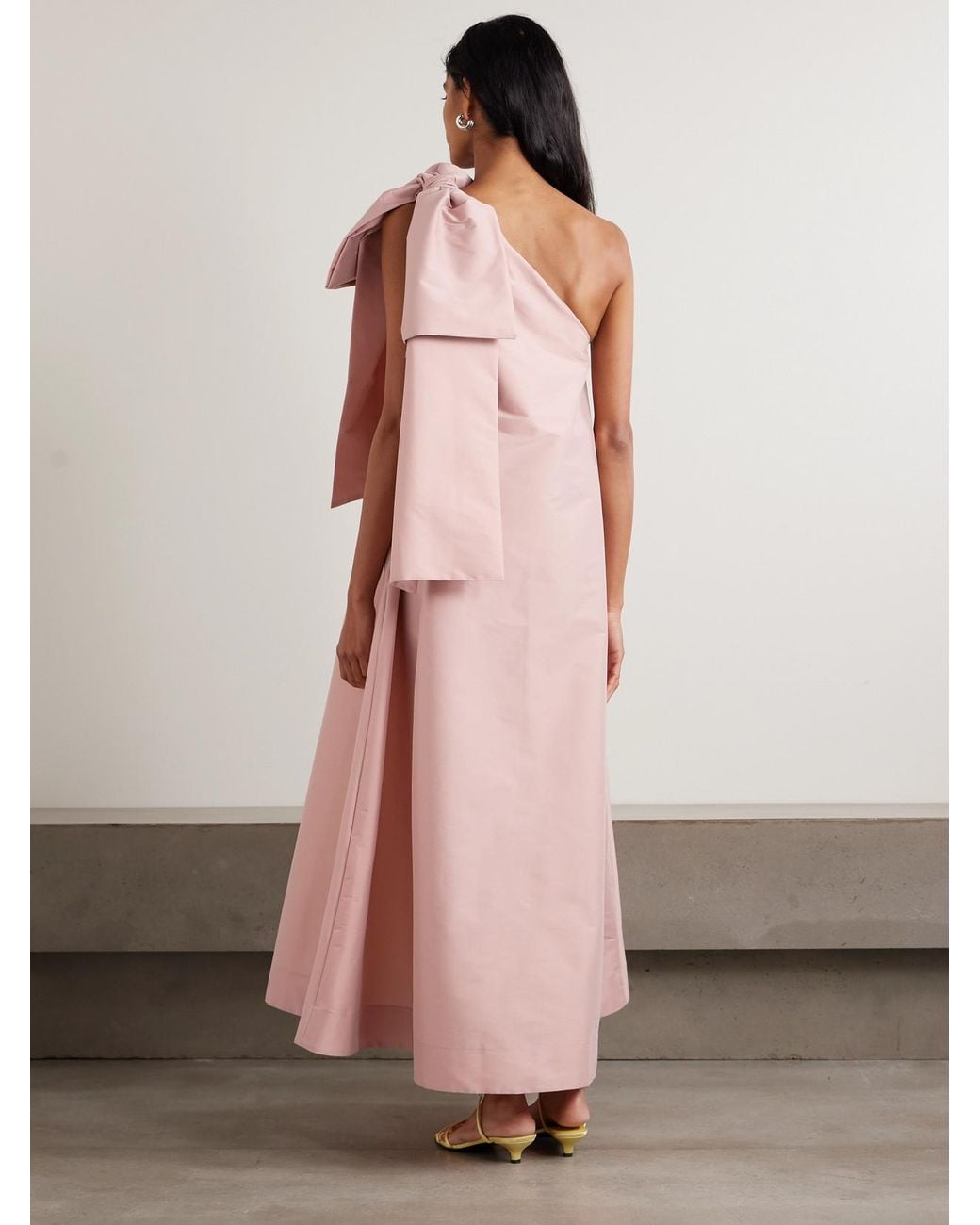 strapless open back dress Bernadette Dress Jude Cloth in Heritage Chains Hot Pink| Jude Connally