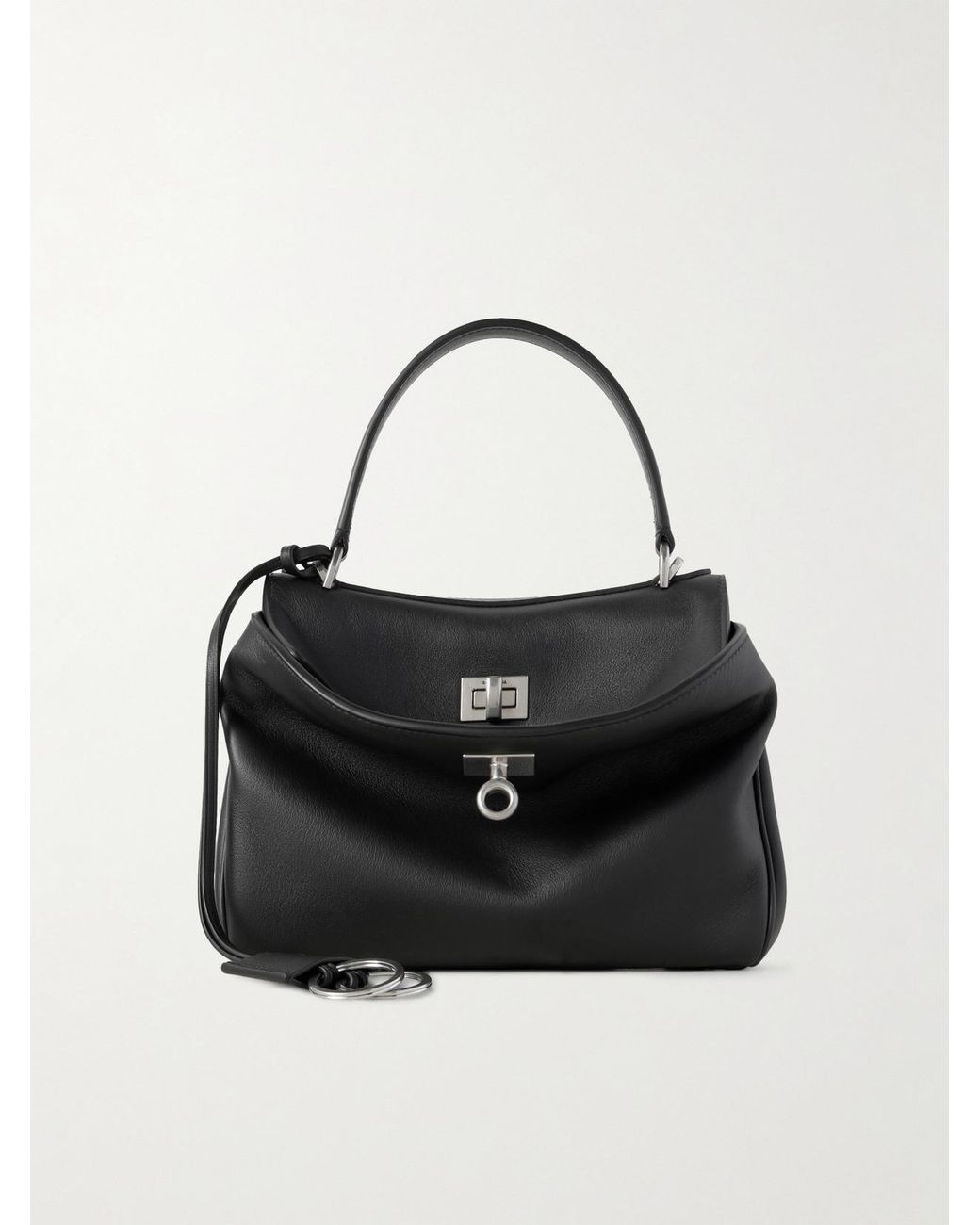 Balenciaga Black Rodeo Mini Leather Top Handle Bag