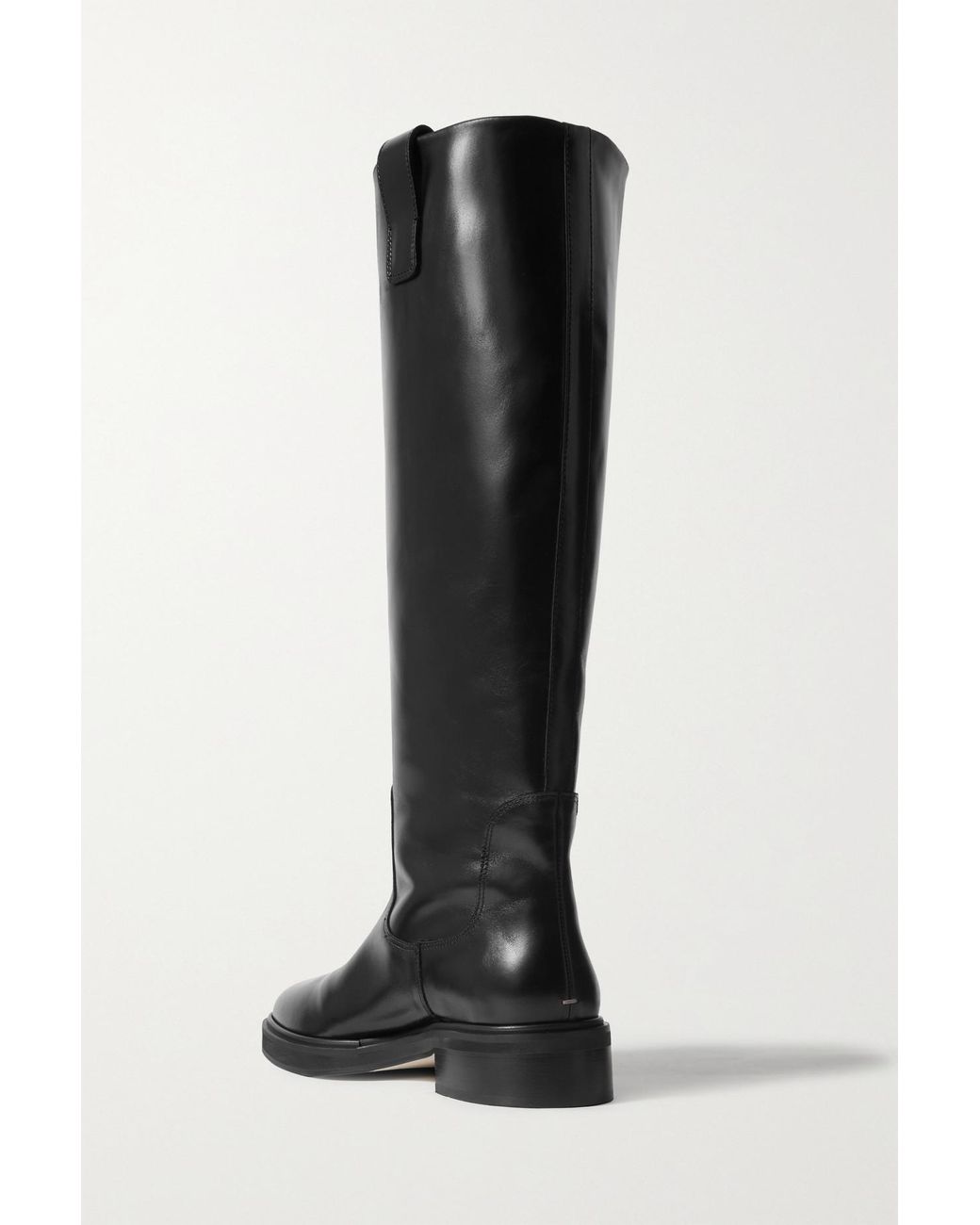 Aeyde Henry Leather Knee Boots in Black | Lyst