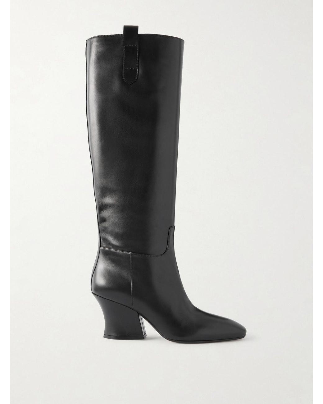 Jil Sander Black Lune Leather Knee Boots