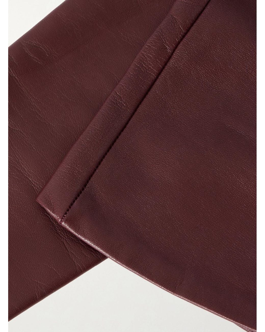 Totême Purple Leather Gloves