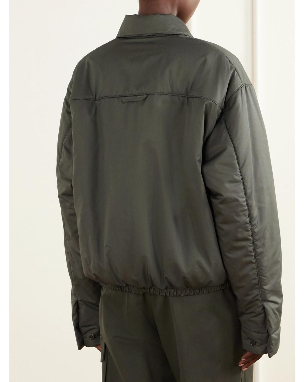 Rier Gray Plombe Padded Cotton-Poplin Jacket