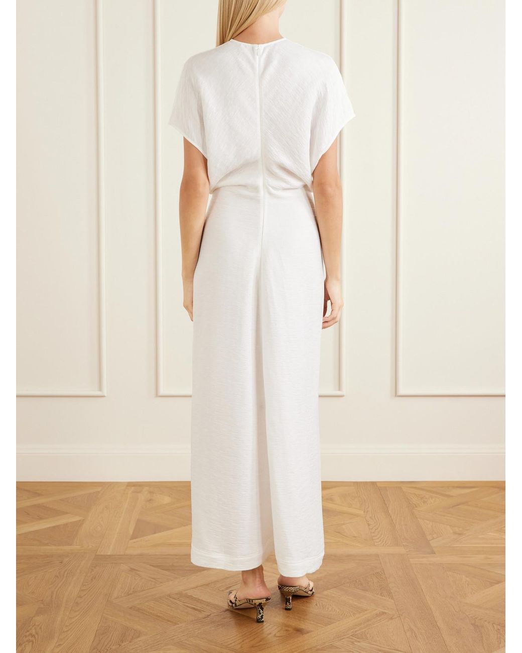 Totême White Woven Maxi Dress