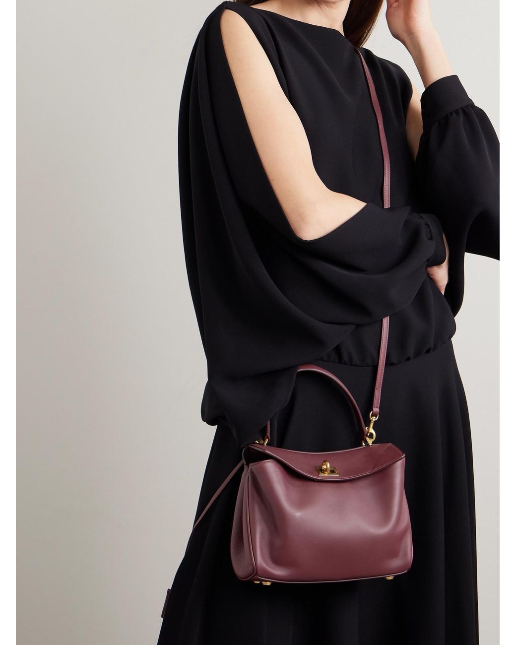 Balenciaga Purple Rodeo Mini Leather Top-Handle Bag