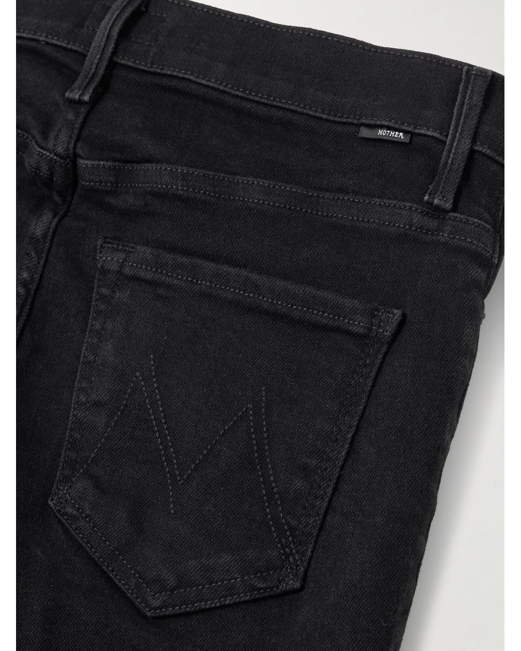 Mother Black The Weekender Mid-Rise Flared Jeans