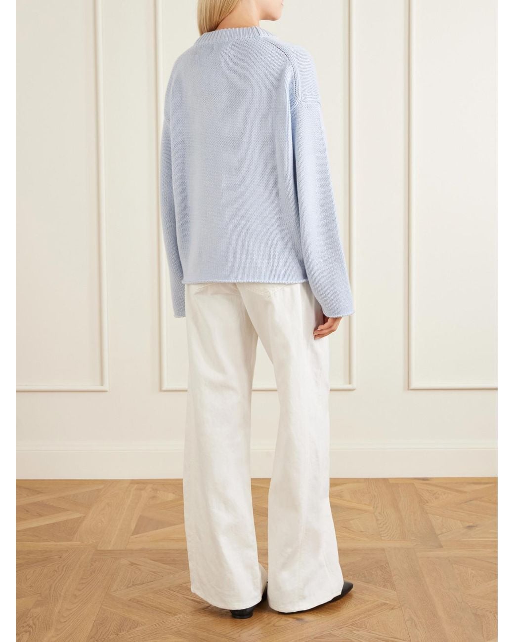 Loulou de Saison Blue Derry Cashmere Sweater