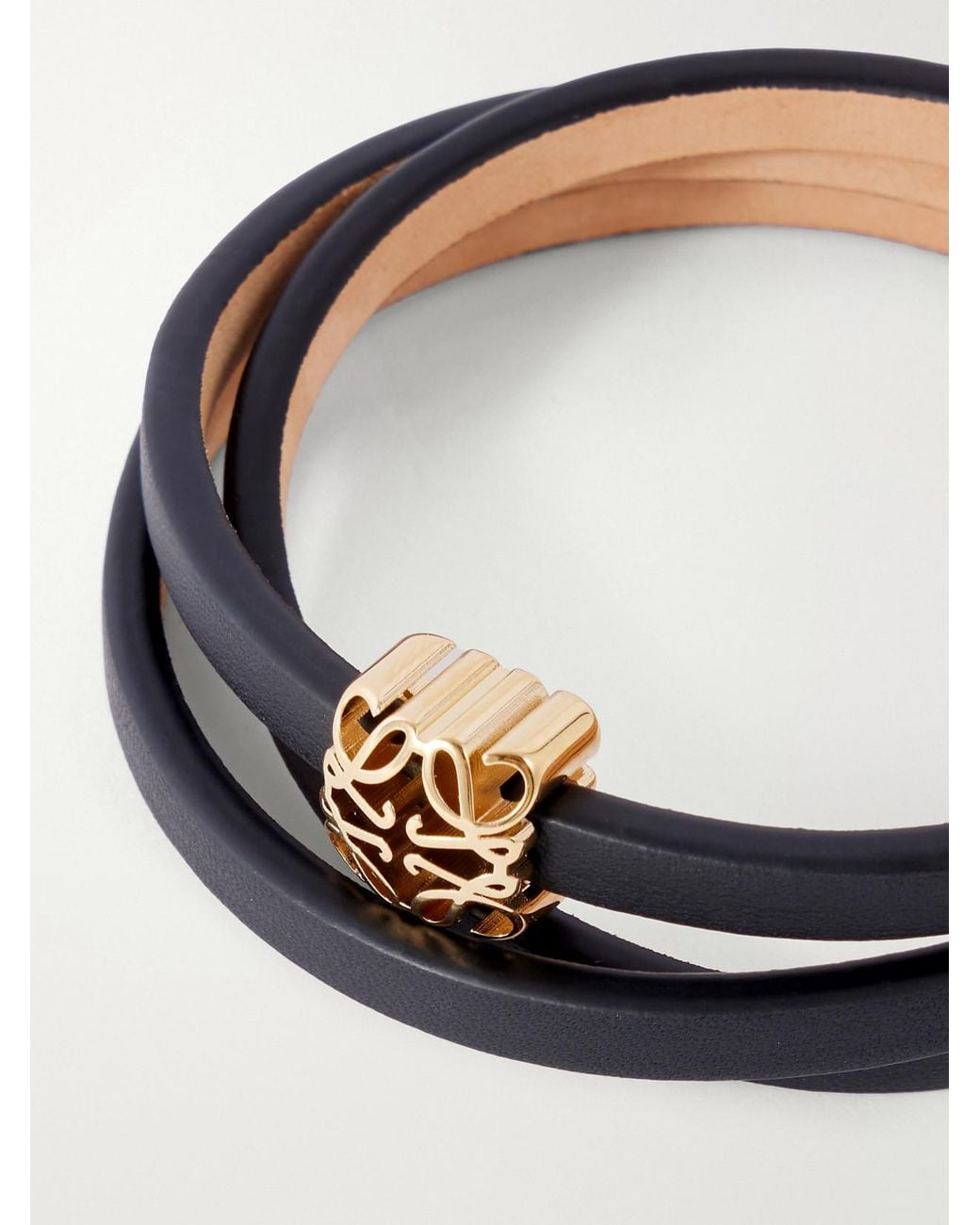Loewe Blue Paula's Ibiza Logo-Embellished Leather Bracelet