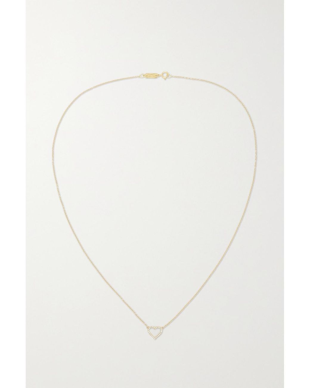 Jennifer Meyer Natural Small Open Heart 18-Karat Diamond Necklace