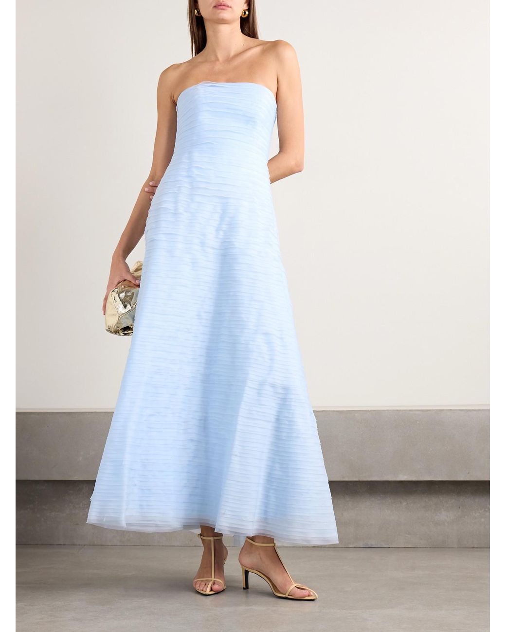 aje soundscape maxi dress blue Aje Soundscape Maxi Dress - Chalk Pink main image 1