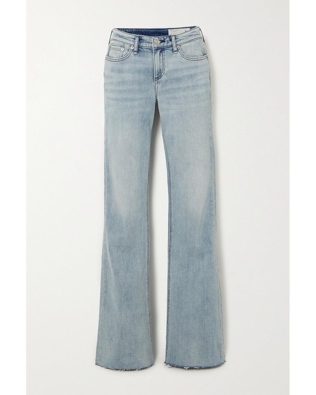 Rag & Bone Kinsley Low-rise Flared Jeans in Blue | Lyst