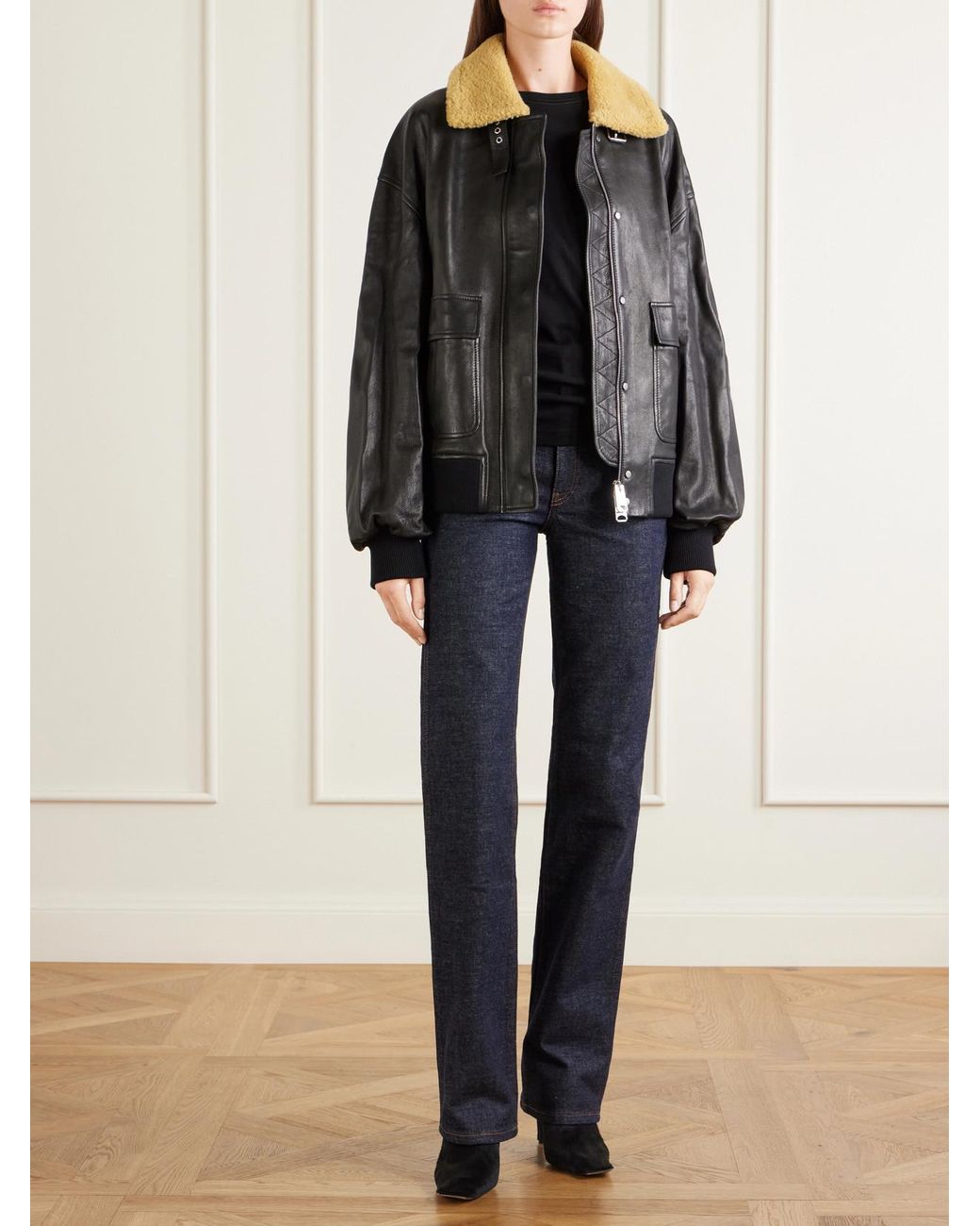 Khaite Blue Danielle High-Rise Straight-Leg Jeans