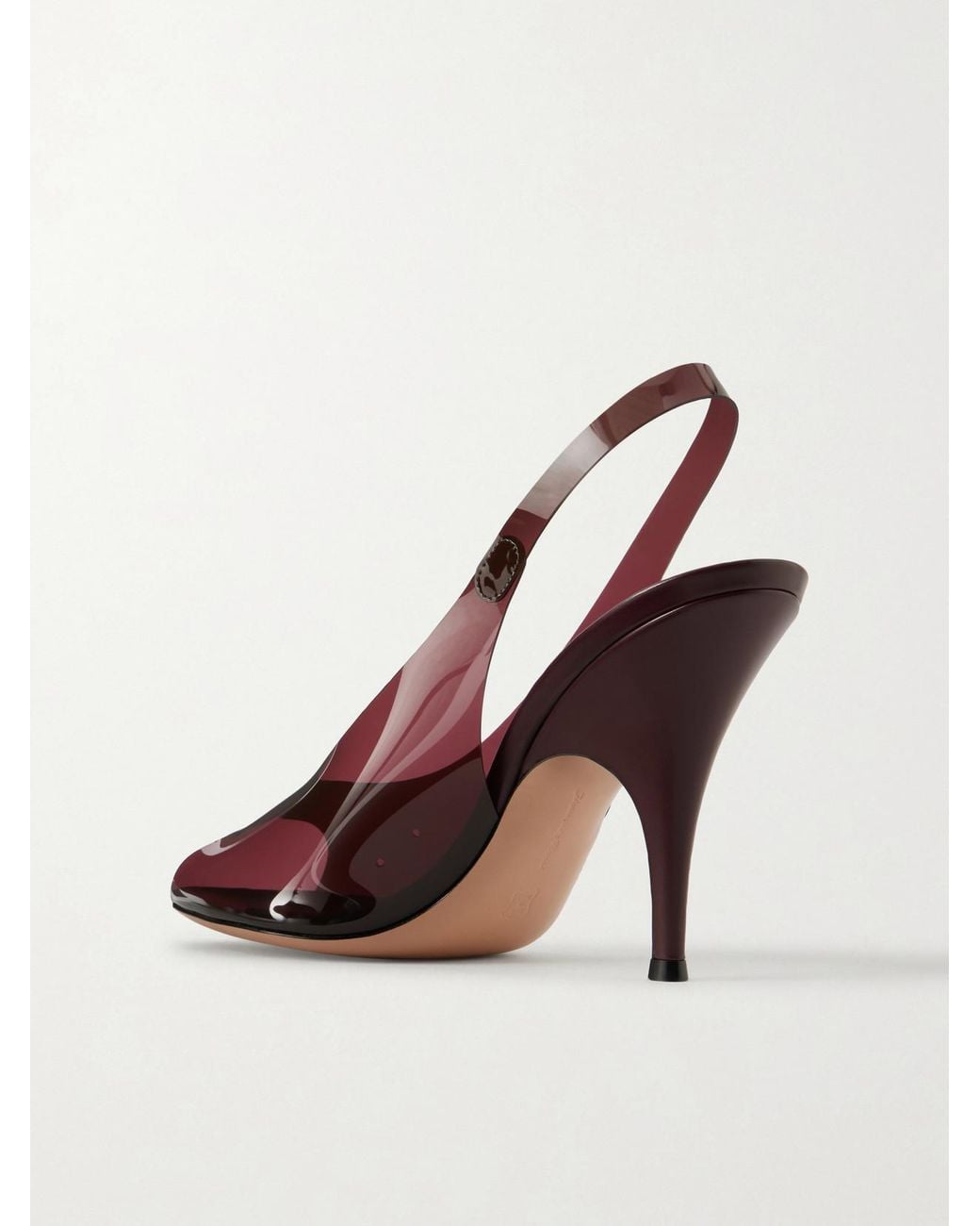 Gianvito Rossi Brown Pvc Slingback Pumps