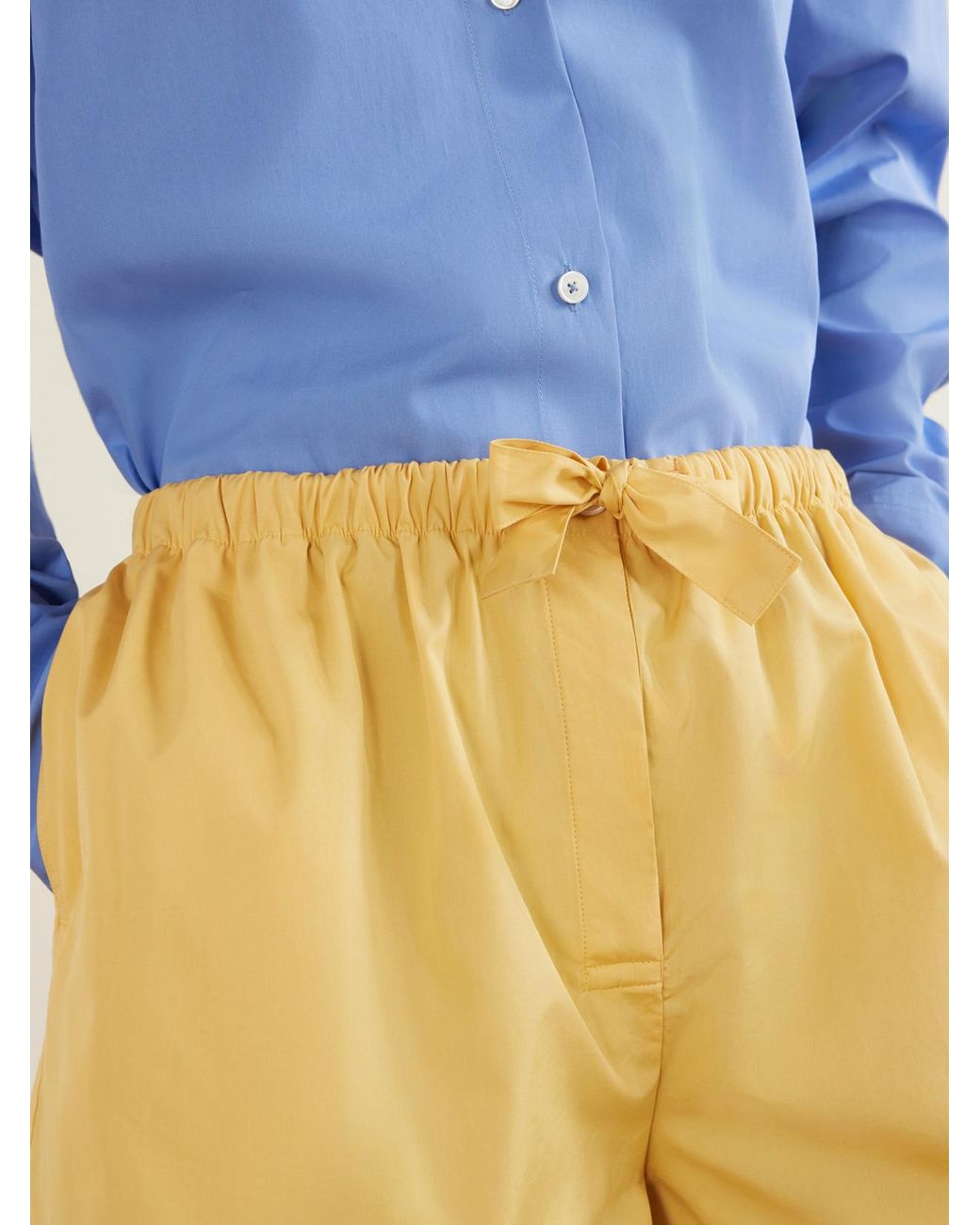 Totême  Metallic Cotton-Poplin Shorts