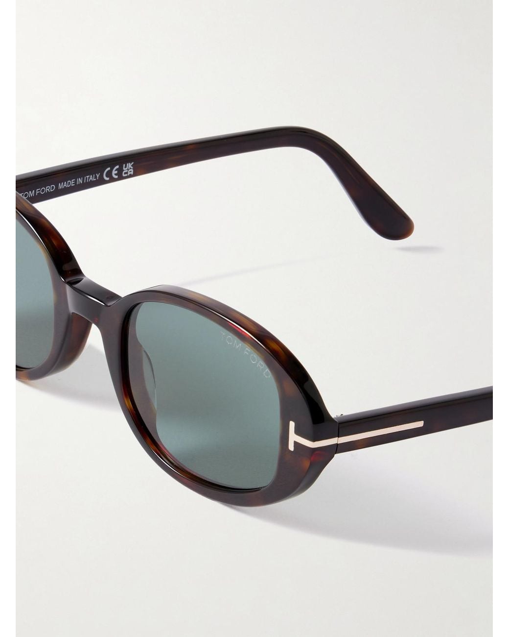 Tom Ford Black Iggy Oval-Frame Acetate Sunglasses