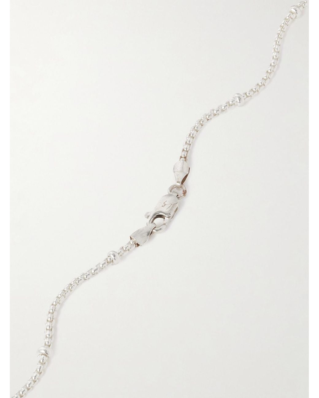 Loren Stewart White Orb Sterling And Necklace