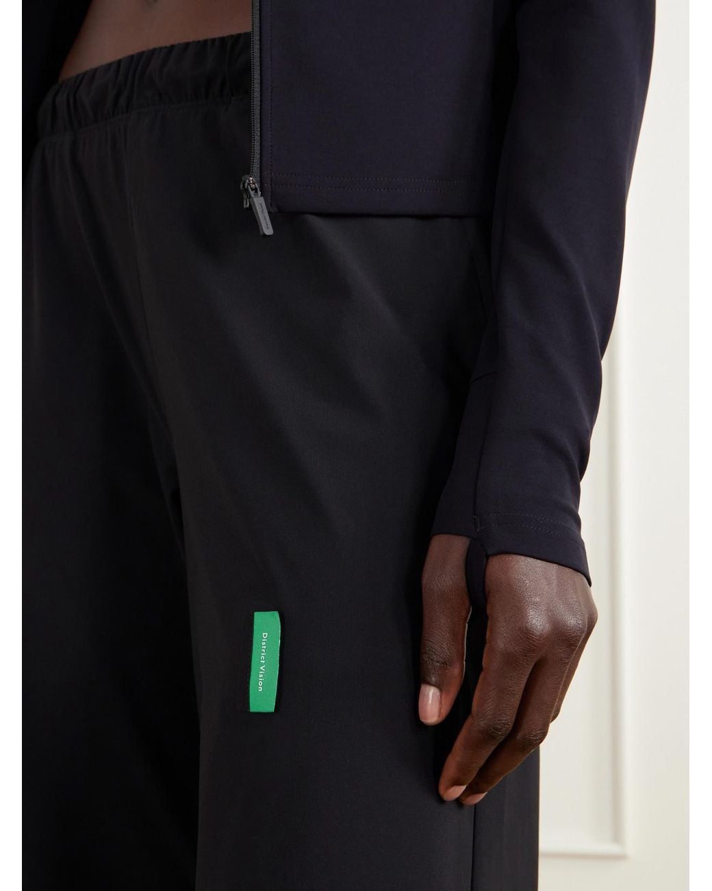 District Vision Blue Zip-Up Stretch-Jersey Jacket